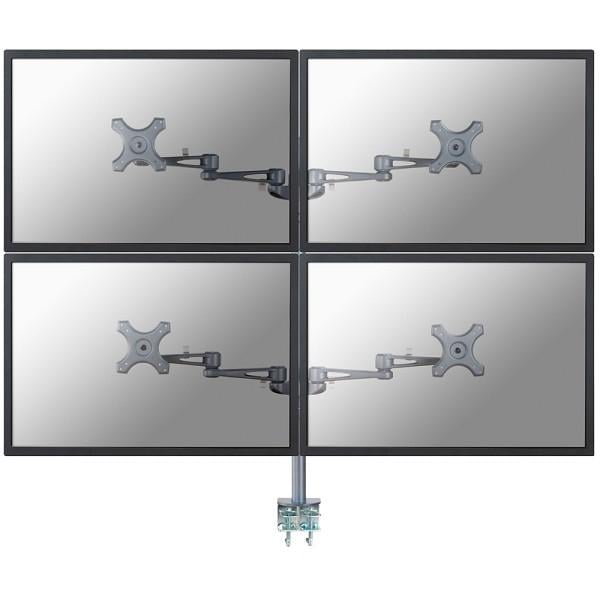 Neomounts FPMA-D935D4 LCD bureausteun, 10-27", 24 kg, 75x75/ 100x100 mm, 12cm, Silver