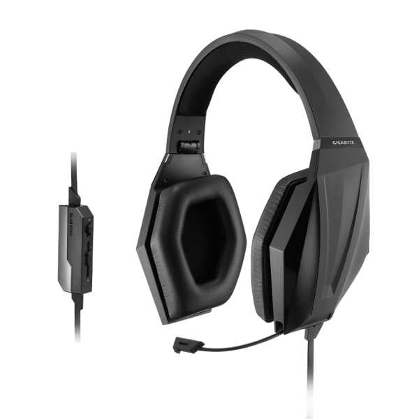 Gigabyte Force H3 gaming headset, 3.5mm jack 32 Ohm 116dB 20-20Khz microphone 2m black