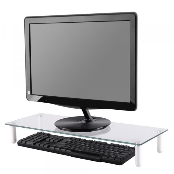 Neomounts NSMONITOR10 LCD/CRT monitor standard/lifter, 25 kg max, transparant modern desi
