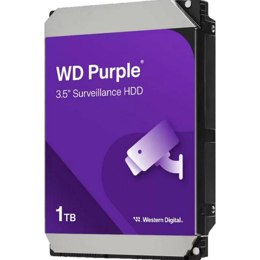 Western Digital WD10PURZ Purple Surveillance HDD, 1TB, 3.5", SATA3, 5400 RPM, 64 MB, 210 MiB/s
