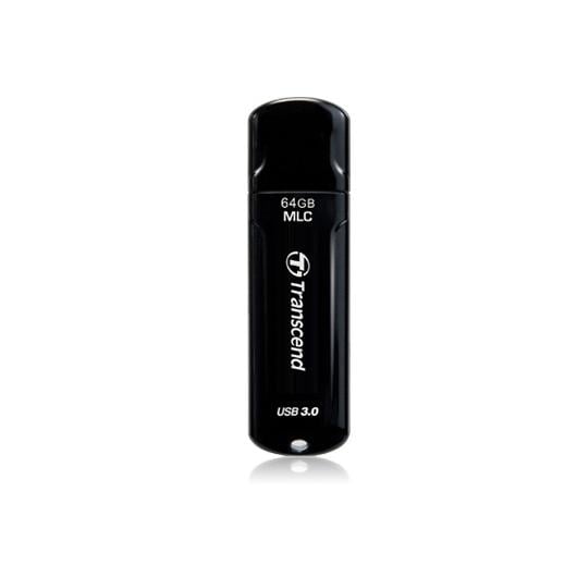 Transcend TS64GJF750K JetFlash750 USB Memory Stick, 64GB, USB3.0, MLC NAND, Black