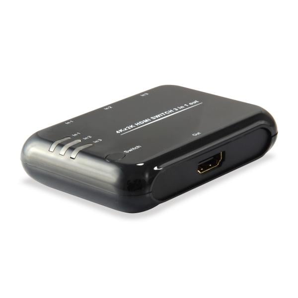 Equip 332721 HDMI 1.4 Switch 3x1, HDMI, Plastic, Black, IR, 7.1-CH, DTS-HD, Dolby TrueHD