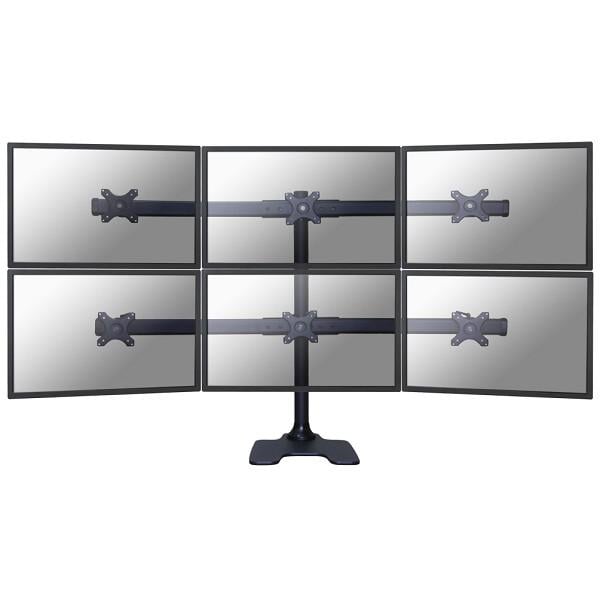 Neomounts FPMA-D700DD6 Tilt/Turn/Rotate Desk Mount, 6x 10-27", 48 kg, 32 - 88 cm, 75x75/
