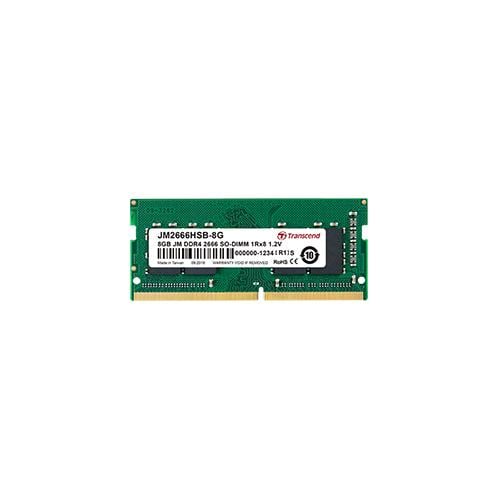 Transcend JM2666HSG-8G JetRam Memory, 8GB, SO-DIMM, DDR4, 2666Mhz, 1Rx16, 1Gx16, CL19, 1.2V