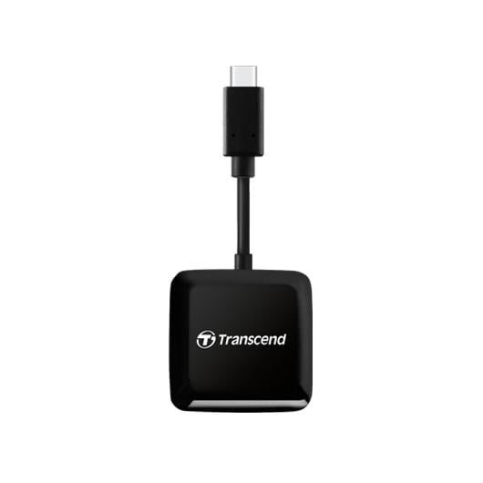 Transcend TS-RDC3 (Micro-)SD Card Reader, USB 3.2 Gen 1, Type-C, (Micro-SDXC/HC, Black