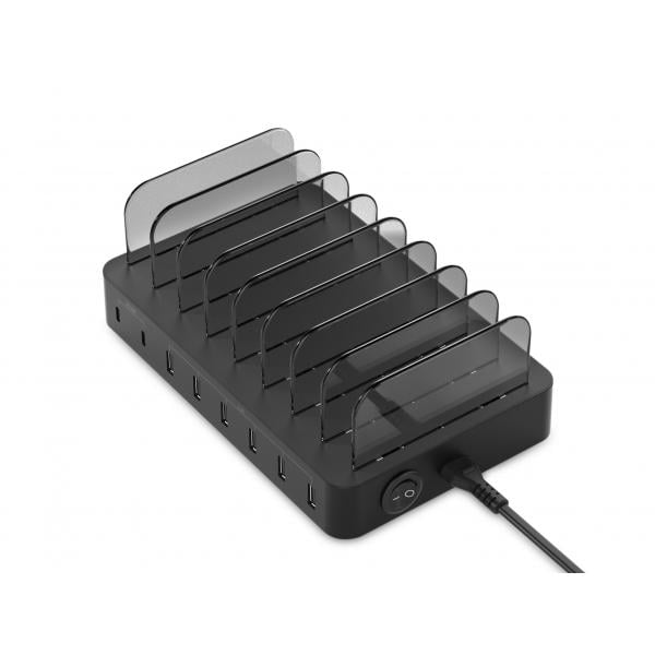 Conceptronic OZUL02B OZUL 8-Port 75W USB PD Charging Station, Indoor, AC, 12 V, Black