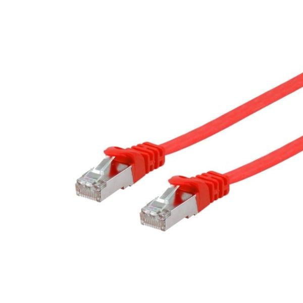 Equip 60762007101 Cat.6A U/FTP Flat Patch Cable, 1.0m, Red, 1 m, Cat6a, RJ45, Red
