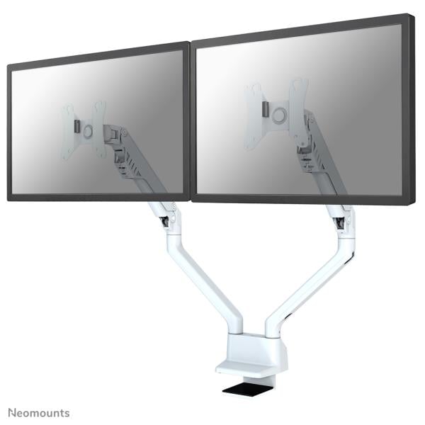 Neomounts FPMA-D750DWHITE2Flat Screen Desk Mount, clamp/grommet, Dual-mount, 10 - 32 inch