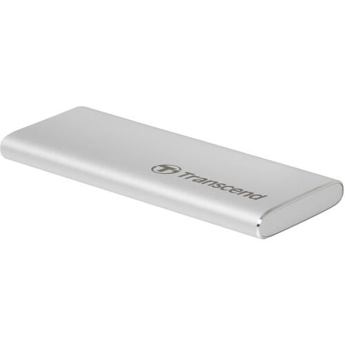 Transcend TS500GESD260C ESD260C Portable SSD, 500 GB, USB Type-C (3.2 Gen 2) 520 MB/s, Silver