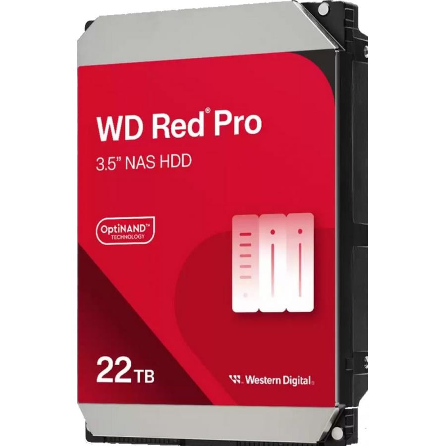 Western Digital WD221KFGX RED Pro HDD, 22TB, 3.5", 7200 RPM, Serial ATA III, 512MB, HDD, CMR