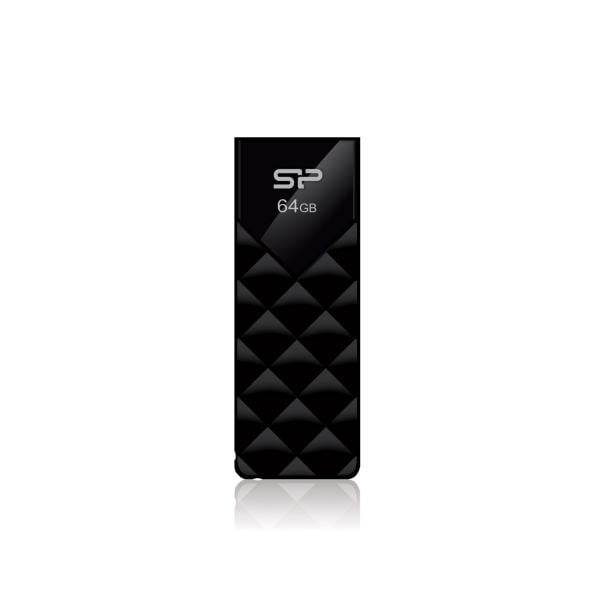 Silicon Power 64GB Ultima U03, 64 GB, USB Type-A, 2.0, Slide, 13 g, Black