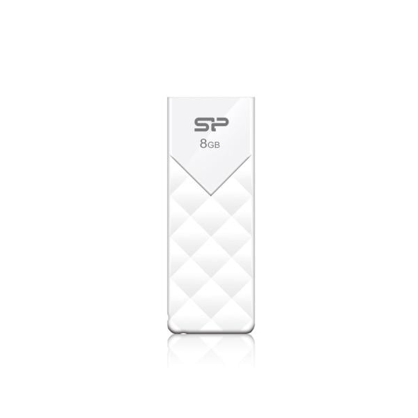 Silicon Power SP008GBUF2U03V1W Ultima U03 8GB, 8 GB, USB Type-A, 2.0, Slide, 13 g, White