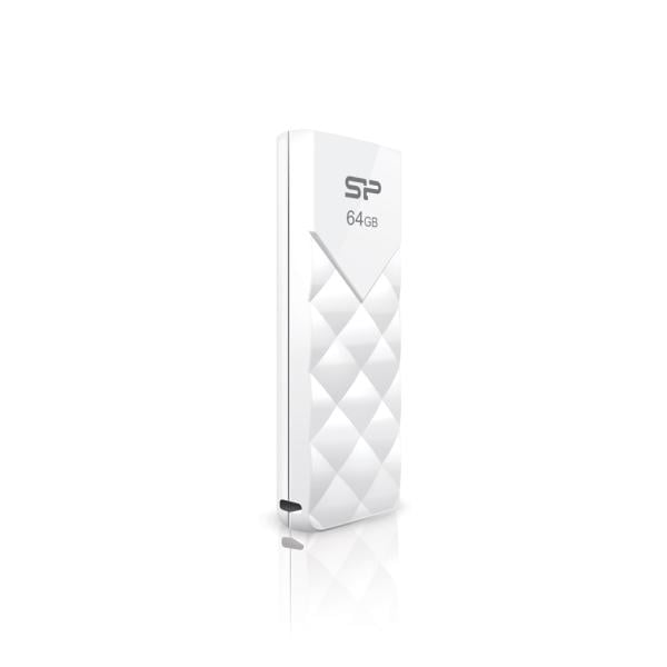Silicon Power SP064GBUF2U03V1W Ultima U03, 64 GB, USB Type-A, 2.0, Slide, 13 g, White