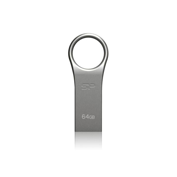 Silicon Power SP008GBUF2F80V1S Firma F80,USB2.0, 8 GB, USB Type-A, 2.0, Capless, 5.9 g, Grey, Silver