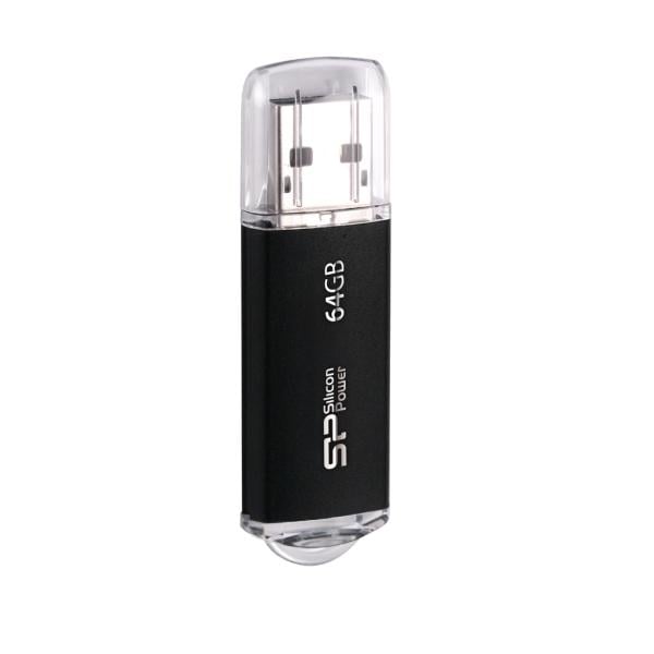 Silicon Power SP064GBUF2M01V1K Ultima II-I 64GB, 64 GB, USB Type-A, 2.0, Cap, 10 g, Black