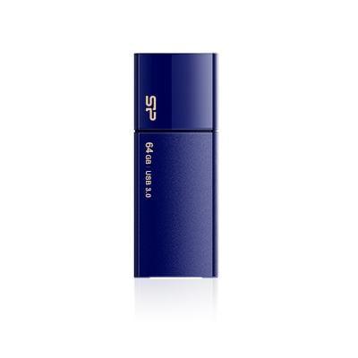 Silicon Power SP064GBUF3B05V1D Blaze B05 64GB, USB Type-A, 3.2 Gen 1, Slide, 9.2 g, Blue, Navy