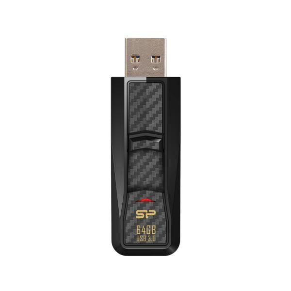Silicon Power SP064GBUF3B50 Blaze B50, 64 GB, USB Type-A, 3.2 Gen 1 (3.1 Gen 1) Slide, 8.3 g, Black