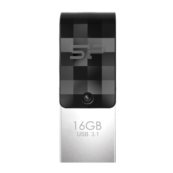 Silicon Power SP016GBUC3C31V1K Mobile C31, 16GB, USB Type-A/ USB Type-C, 3.2 Gen 1, Swivel, Black