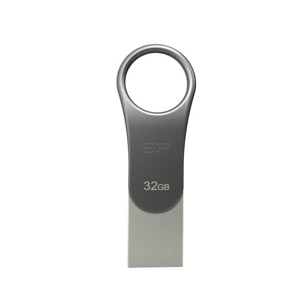 Silicon Power SP032GBUC3C80V1S Mobile C80, 32 GB, USB Type-A / USB Type-C, 3.2 Gen 1, Capless, Titan