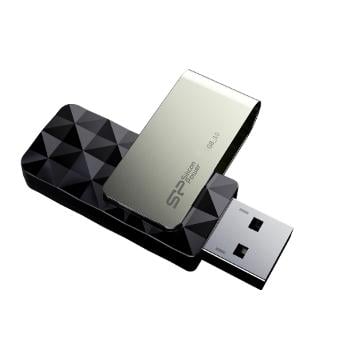 Silicon Power SP256GBUF3B30V1K Blaze B30, 256 GB, USB Type-A, 3.2 Gen 1, Sleeve, Black, Silver
