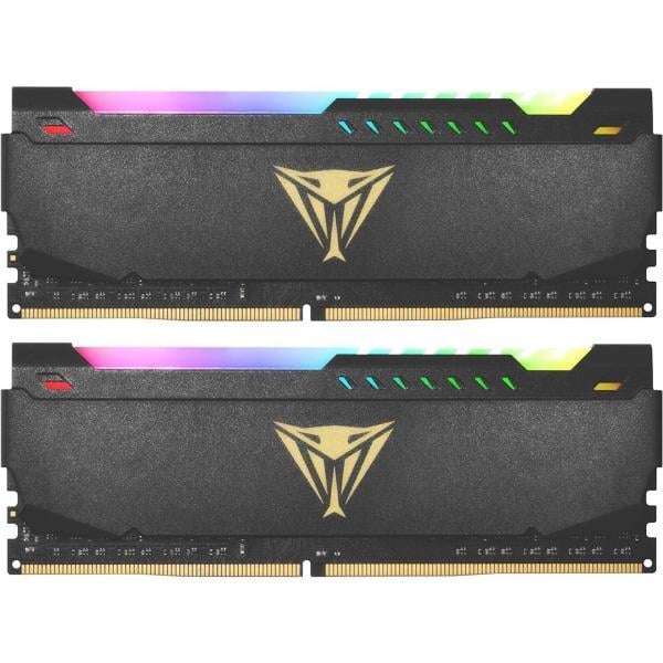 Patriot PVSR432G360C8K V4S Viper Steel RGB Dual Kit, 32GB, DIMM, DDR4, 3600 MHz, CL18, BLACK HS