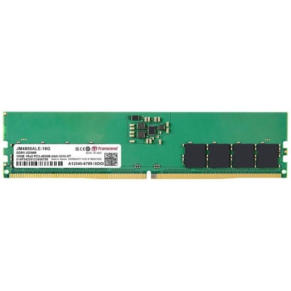 Transcend JM5600ALE-16G JetRam, 16GB, DDR5, 5600 Mhz, U-DIMM, 1Rx8, 2Gx8, CL46, 1.1V