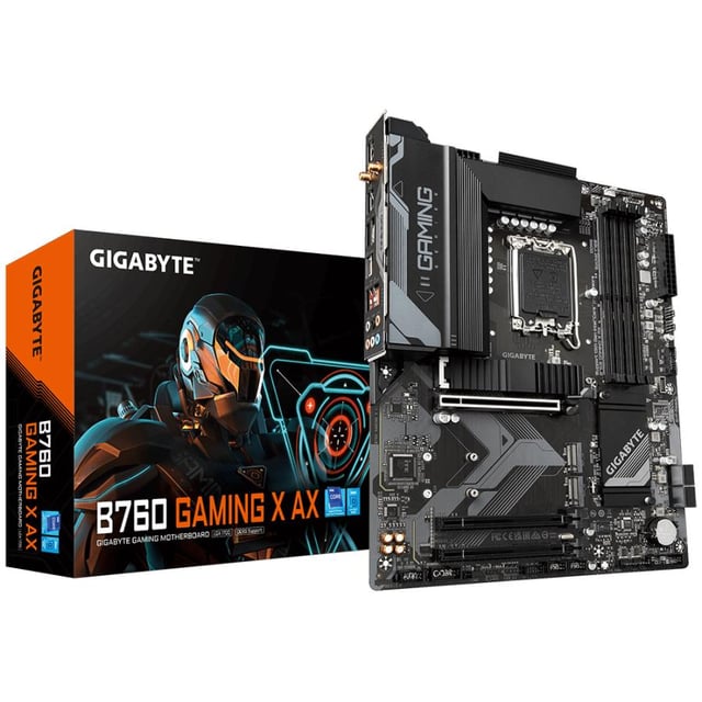 Gigabyte B760 GAMING X AX, ATX, Intel LGA1700, B760, 4x DDR5, USB 3.2 Gen 2, M.2, 2.5 GbE, TPM