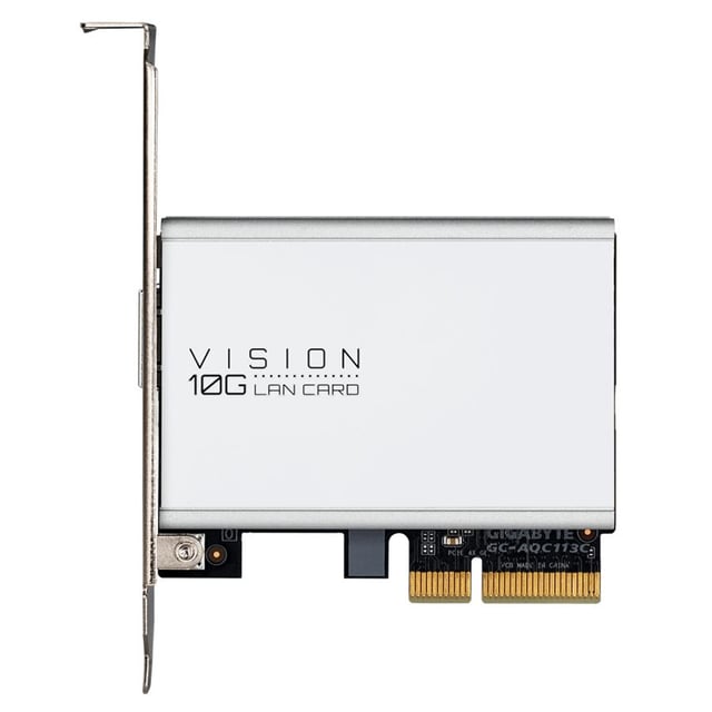 Gigabyte GC-AQC113C VISION 10G BASE-T PCIe NIC, PCIe x4, RJ-45, CAT-6a, 10 Gbps