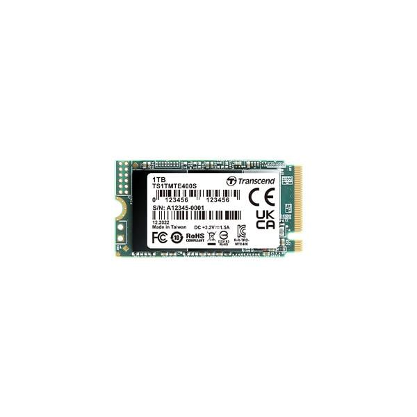 Transcend TS1TMTE400S E400S SSD, 1TB, M.2 2242, PCIe Gen3x4, NVMe, 3D TLC, DRAM-less