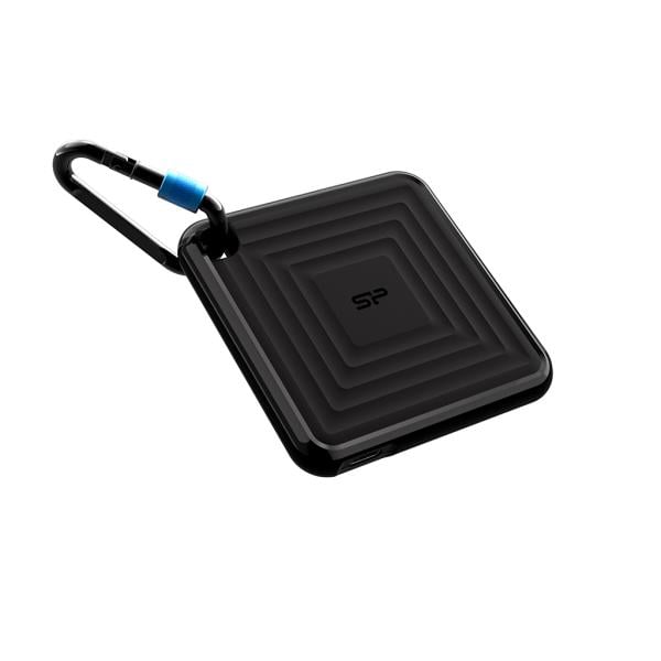 Silicon Power SP010TBPSDPC60CK PC60 Portable SSD, 1 TB, USB 3.2 gen2 Type-C, 540/ 500 MB/s, Black