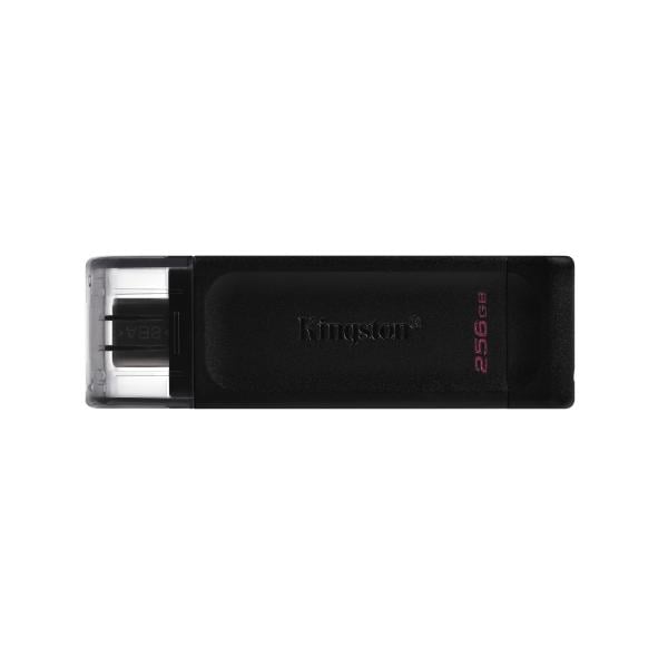 Kingston DT70/256GB DataTraveler 70, 256 GB, USB Type-C, USB 3.2 Gen 1, Cap, Black