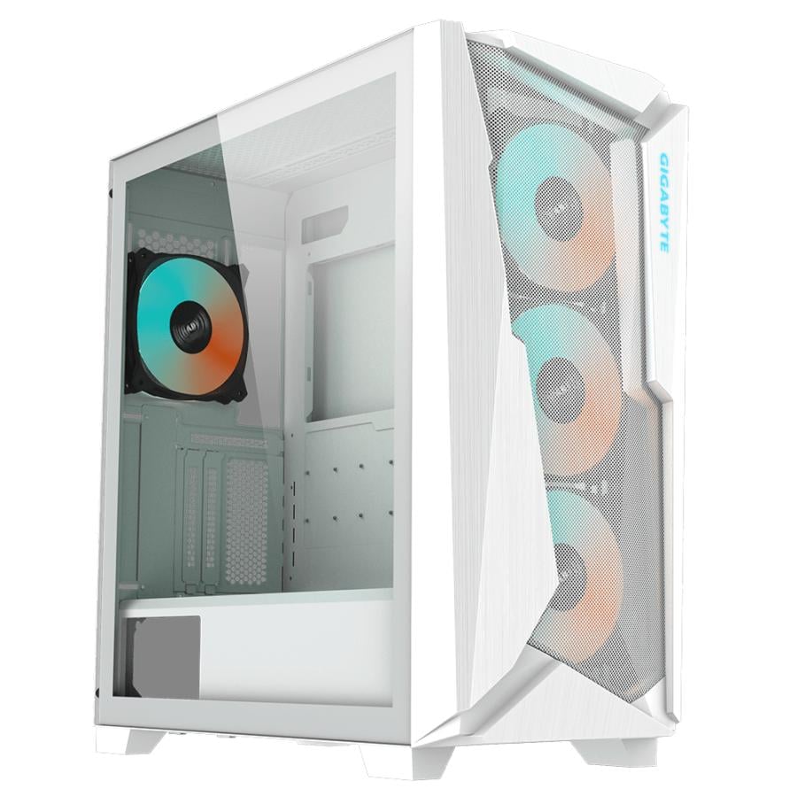 Gigabyte C301GW V2 C301 GLASS WHITE V2, ATX, Glass window, 4x 120mm, RGB Fusion, White