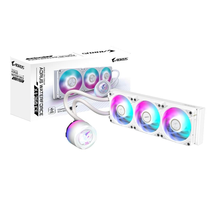 Gigabyte GP-AORUS WATERFORCE X II 360I AORUS WATERFORCE X II 360 ICE, AMD/Intel, 3x 120mm ARGB, LCD