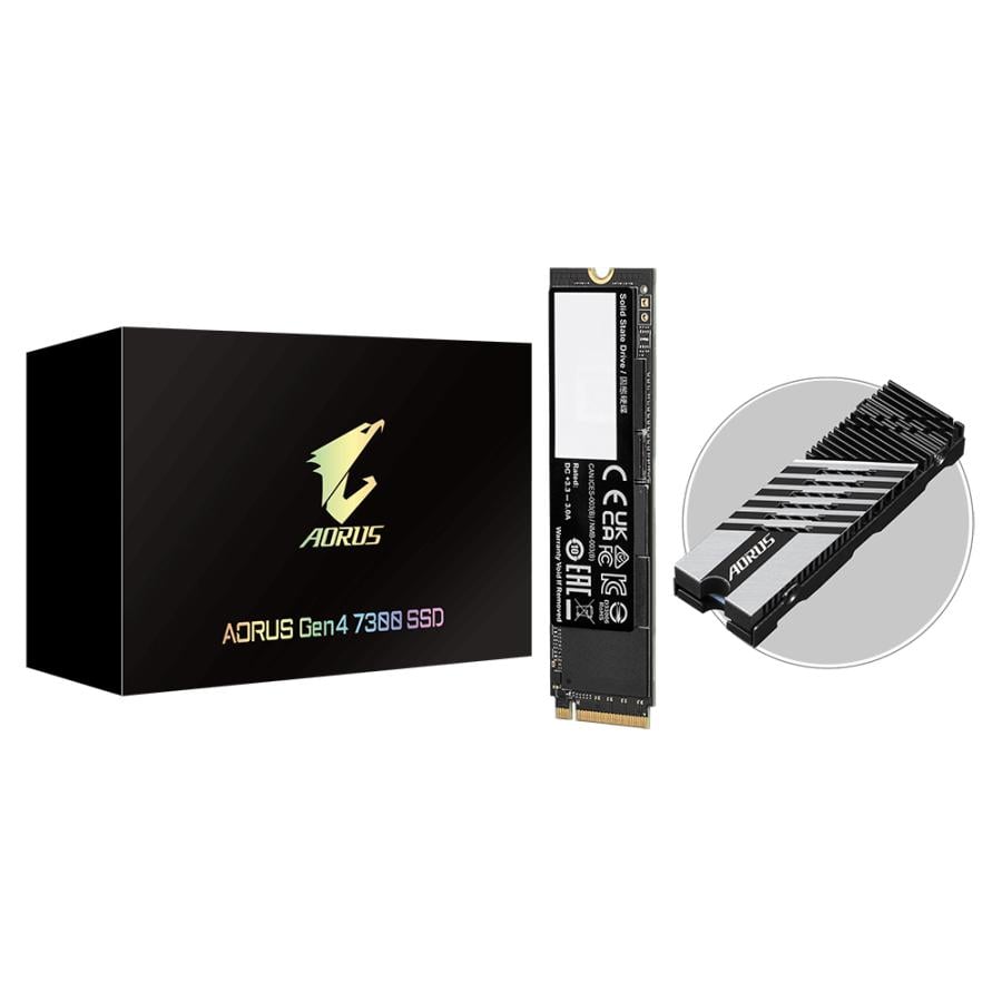 Gigabyte AG4732TB AORUS Gen4 7300 SSD 2TB, 2 TB, M.2, 2280 PCIe 4.0 x4, 7300/ 6850 MB/s, heatsink