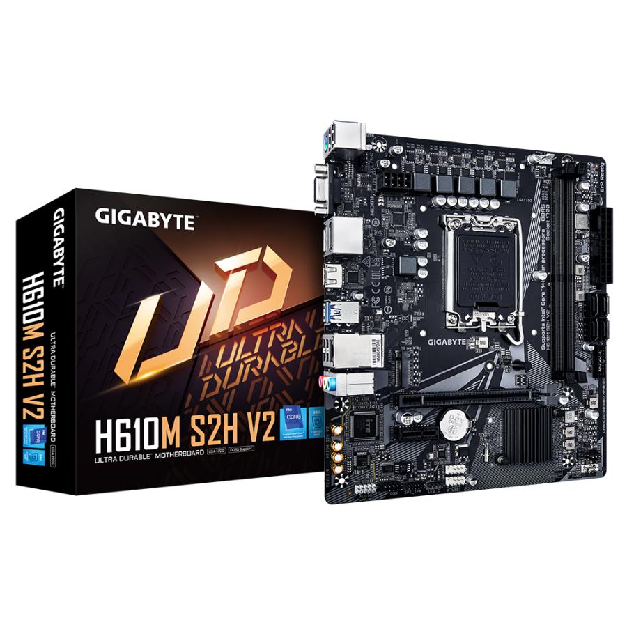GIGABYTE H610M moederbord S2H V2 Zwart