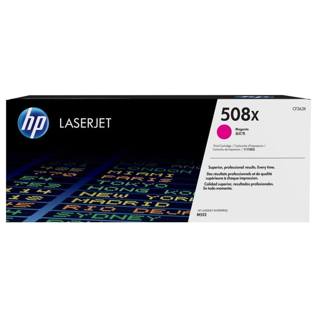 HP CF363X 508X Original High-capacity toner cartridge, magenta, LaserJet, 9500 pages