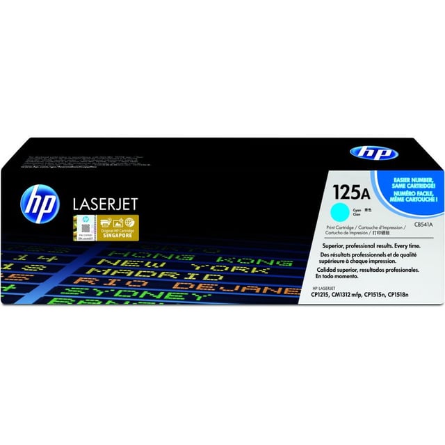 HP CB541A 125A Original toner cartridge, cyan, LaserJet, 1400 pages