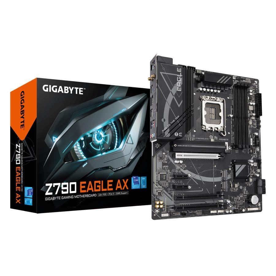 Gigabyte Z790 EAGLE AX Z790 EAGLE AX, ATX, Intel LGA1700, DDR5, Wi-Fi 6E, 2.5GbE LAN, USB 3.2 Gen 2