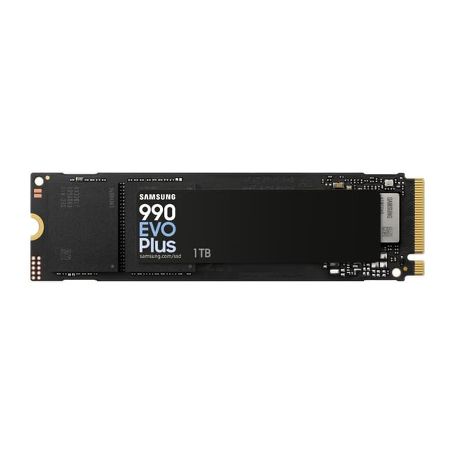 Samsung MZ-V9S1T0BW 990 EVO Plus SSD, 1 TB, M.2, PCIe 4.0, 7150 MB/s, 1350000 IOPS, Black