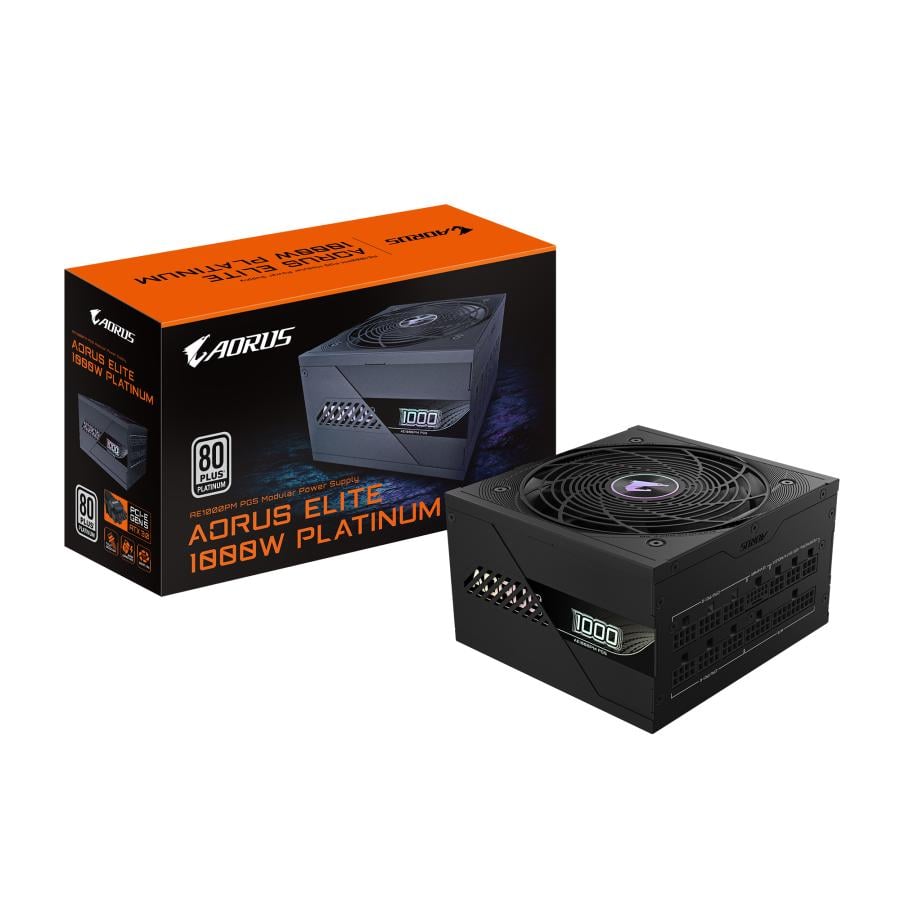 Gigabyte GP-AE1000PM PG5 AORUS ELITE P1000W ICE, PCIe 5.0, 80 PLUS, Fully modular, 120mm, ATX3.0