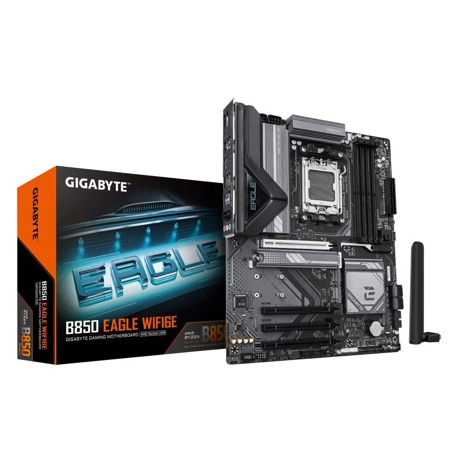 Gigabyte B850 EAGLE WIFI6E, ATX, AMD AM5, B850, 4x DDR5 8200 O.C, 3x M.2, WI-FI 6E, GBLAN, USB-C
