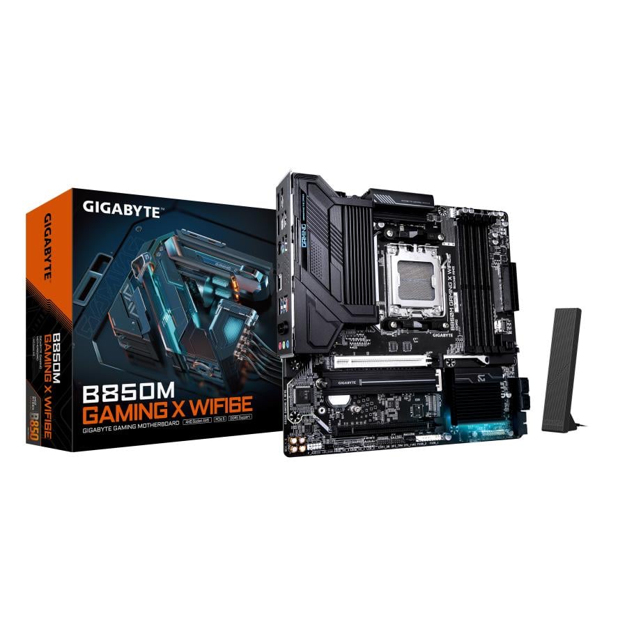Gigabyte B850M GAMING X WF6E, mATX, AMD AM5, B850, 4x DDR5 8200 O.C, 2.5 GbE, Wi-Fi 6E, BT 5.3