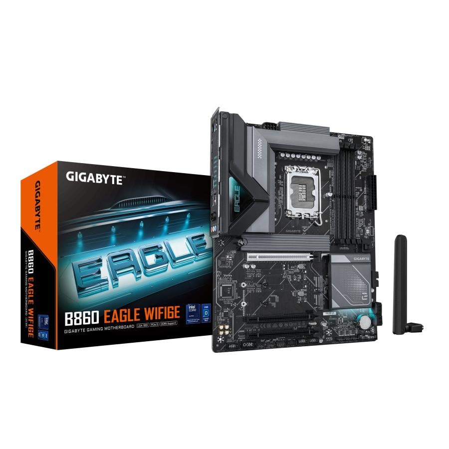 Gigabyte B860 EAGLE WIFI6E, ATX, LGA1851, Intel B860, 4x DDR5, 2.5 GbE, Wi-Fi 6E, BT 5.3, USB type-C