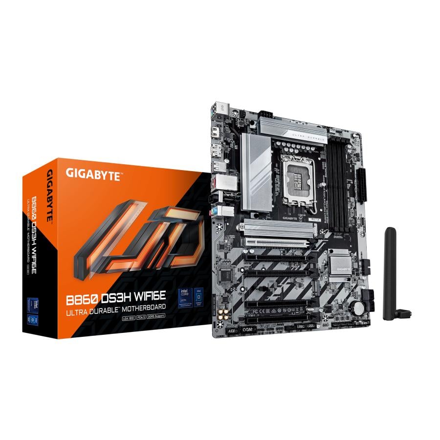Gigabyte B860 DS3H WIFI6E, ATX, LGA1851, Intel B860, 4x DDR5, 2.5 Gbe, Wi-Fi 6E, BT 5.3, USB Type-C