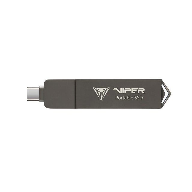 Patriot PVP302TB28UDG PVP30 Duo Compact Portable SSD, 2TB, USB Type-C/A, PCIe, 1,000 MB/s, Black