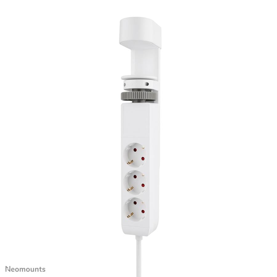 Neomounts DS22-840WH6 desk socket with clamp, 1.4 m, Indoor, Type F, Plastic, White, Power Delivery