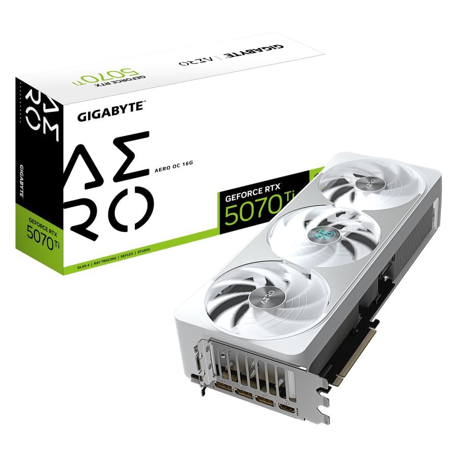 Gigabyte GV-N507TAERO OC-16GD GeForce RTX 5070 Ti AERO OC 16G, 16 GB, GDDR7, 256 bit, PCIe 5.0