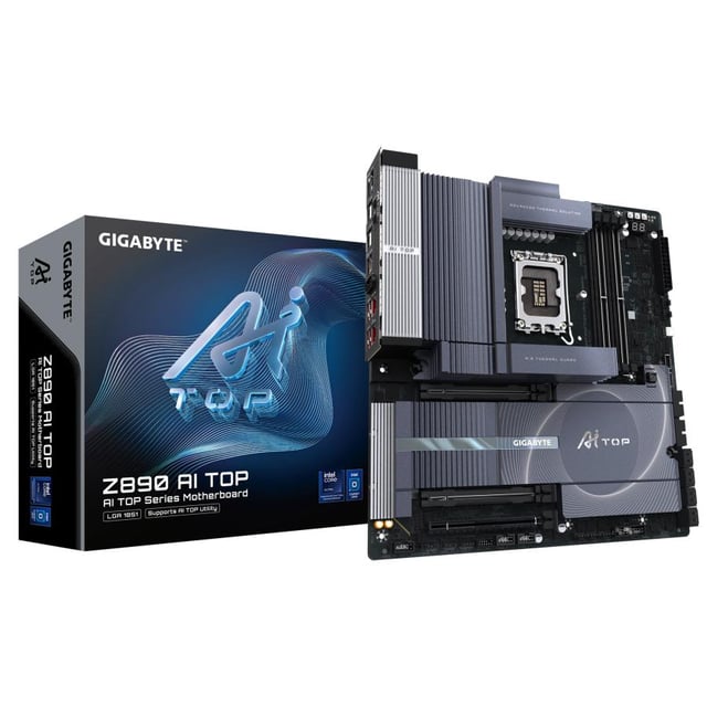 Gigabyte Z890 AI TOP Z890, LGA1851, Z890, Core Ultra, DDR5,PCIe 5.0 + 3xPCIe 4.0, Wi-Fi 7, 10 GbE