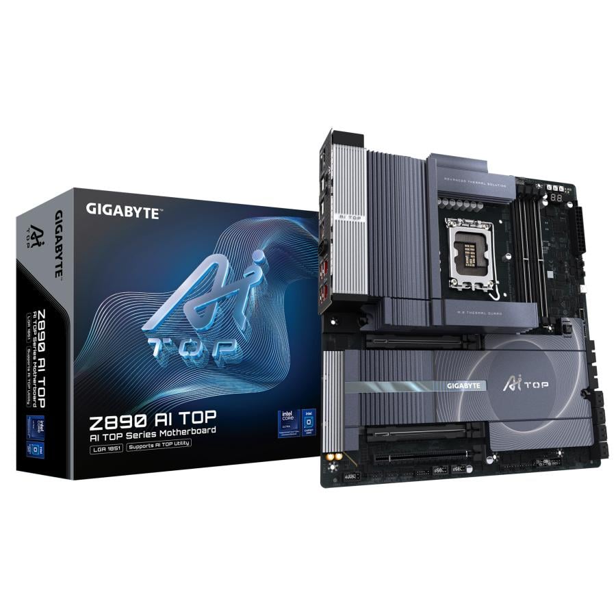 Gigabyte Z890 AI TOP Z890, LGA1851, Z890, Core Ultra, DDR5,PCIe 5.0 + 3xPCIe 4.0, Wi-Fi 7, 10 GbE