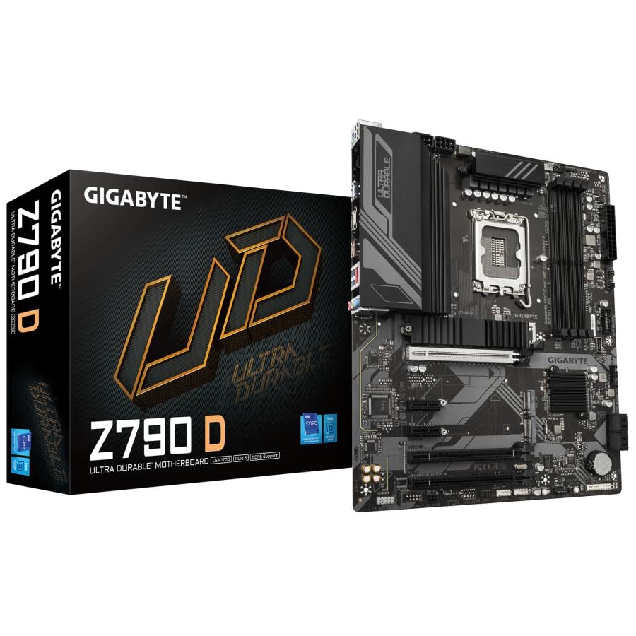 Gigabyte Z790 D, ATX, Intel, 4th Gen, LGA1700, DDR5, 3x PCIe 4.0 M.2, 2.5GbE LAN, USB 3.2 Gen 2